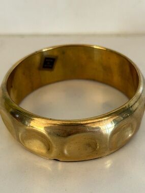 Vintage Brass honeycomb motif  Bangle Bracelet. Made in India.